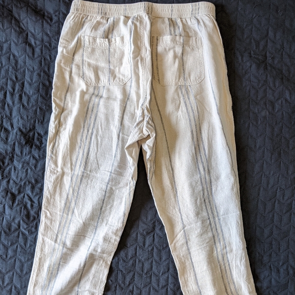 Anthropologie Linen Pants, Light Cream, Size M - Picture 4 of 5
